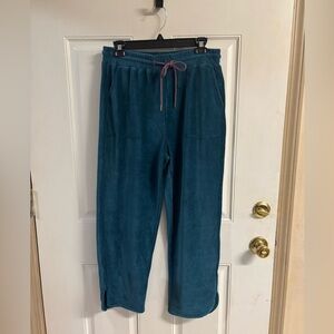 NWT Small Matilda Jane Get Inspired Teal Ribbed Corduroy Pull on Pants.  RT 68
